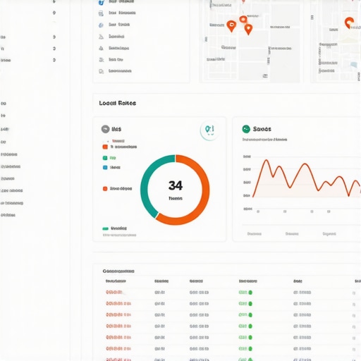 Local SEO Analytics Dashboard Dashboard displaying local citation, review, and ranking metrics for Google Maps.