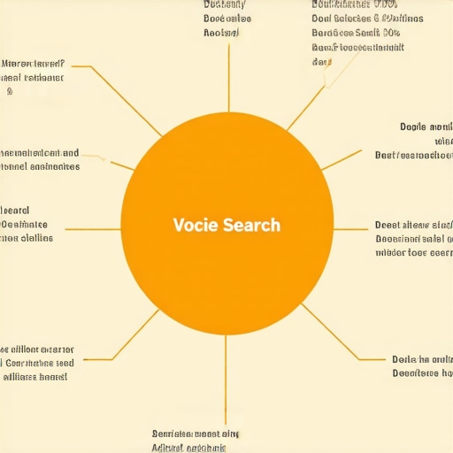 Infographic showing how semantic relevance and voice search influence local search rankings