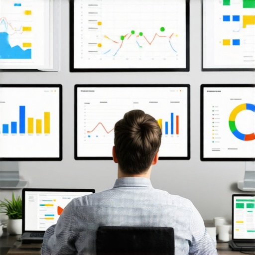 Person reviewing local SEO performance metrics on digital devices.