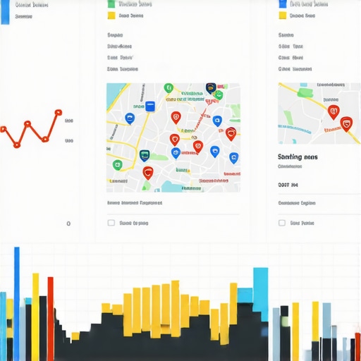 Close-up of a dashboard showcasing local SEO rankings and analytics