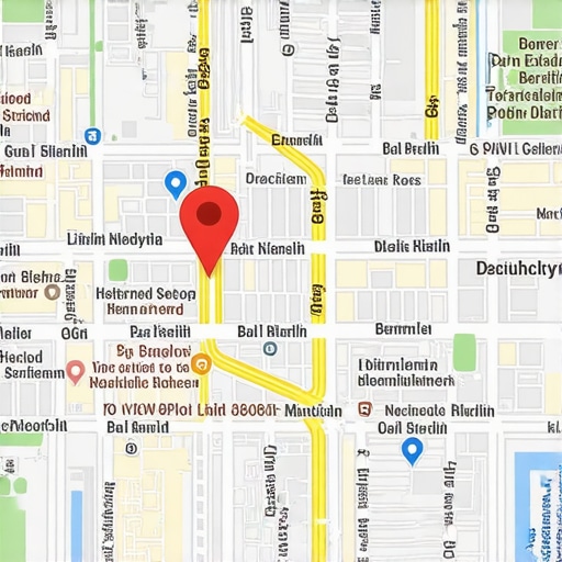 Illustration of a digital map highlighting local businesses and ranking signals.