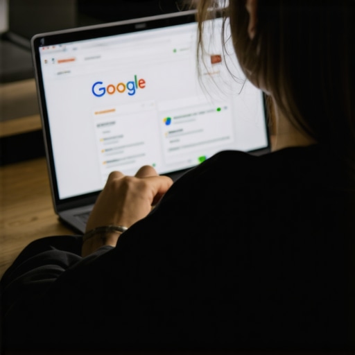 A screenshot of a laptop screen showing local SEO dashboard with Google My Business profile and citation data.