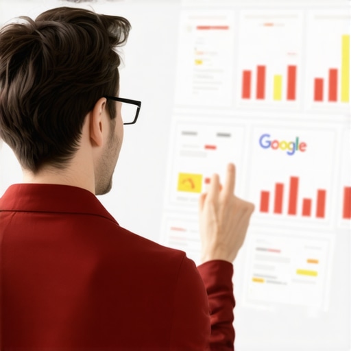 Google My Business dashboard with optimization indicators