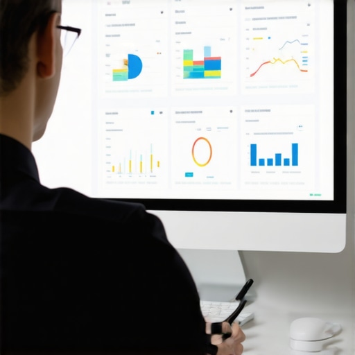 Person reviewing local SEO performance dashboards on a laptop, illustrating regular maintenance efforts.