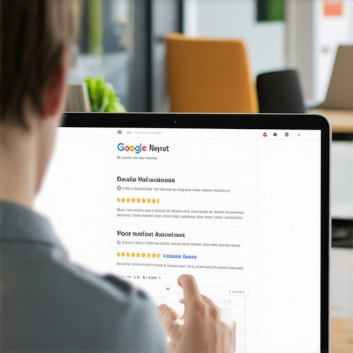 Business owner actively managing and updating Google My Business profile for local SEO.