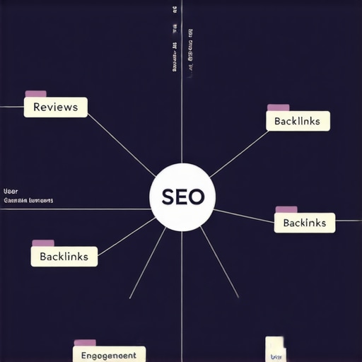 Illustration of interconnected factors influencing local SEO and map rankings.